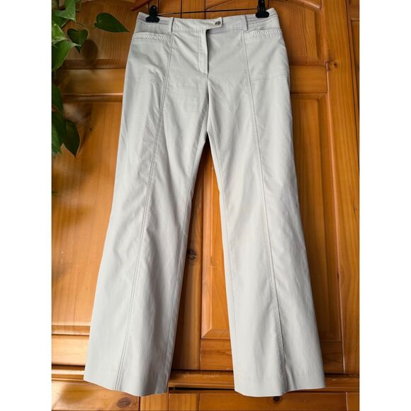 Crocodile Ladies Light Gray Pants Women’s Size S / 4–6 – Straight Leg Casual Tro - Picture 2 of 12